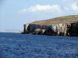 The Elephant Rock at the north coast of Comino, viewed from the Luzzu Cruises tour boat from Comino to Malta