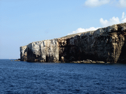 The Elephant Rock at the north coast of Comino, viewed from the Luzzu Cruises tour boat from Comino to Malta