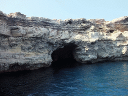 One of the Crystal Caves at the north coast of Comino, viewed from the Luzzu Cruises tour boat from Comino to Malta