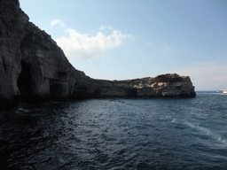 The Crystal Caves at the north coast of Comino, viewed from the Luzzu Cruises tour boat from Comino to Malta