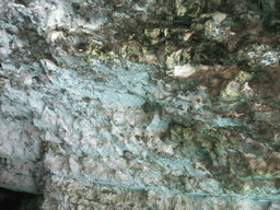 Rocks at one of the Crystal Caves at the north coast of Comino, viewed from the Luzzu Cruises tour boat from Comino to Malta