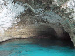 The Crystal Caves at the north coast of Comino, viewed from the Luzzu Cruises tour boat from Comino to Malta