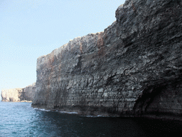 The Crystal Caves at the north coast of Comino, viewed from the Luzzu Cruises tour boat from Comino to Malta