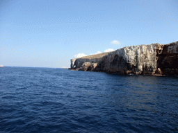 The Elephant Rock at the north coast of Comino, viewed from the Luzzu Cruises tour boat from Comino to Malta