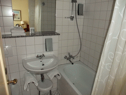 Our bathroom in Absalon City Hotel Copenhagen