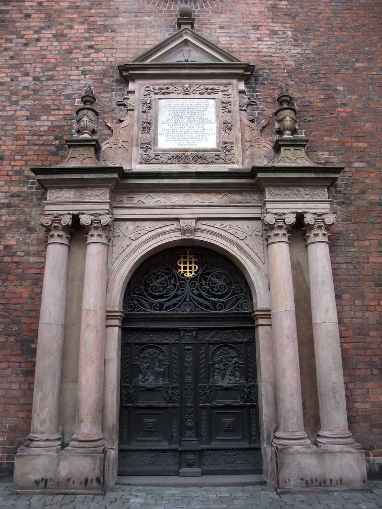 Main door at the southwest side of the Church of the Holy Ghost