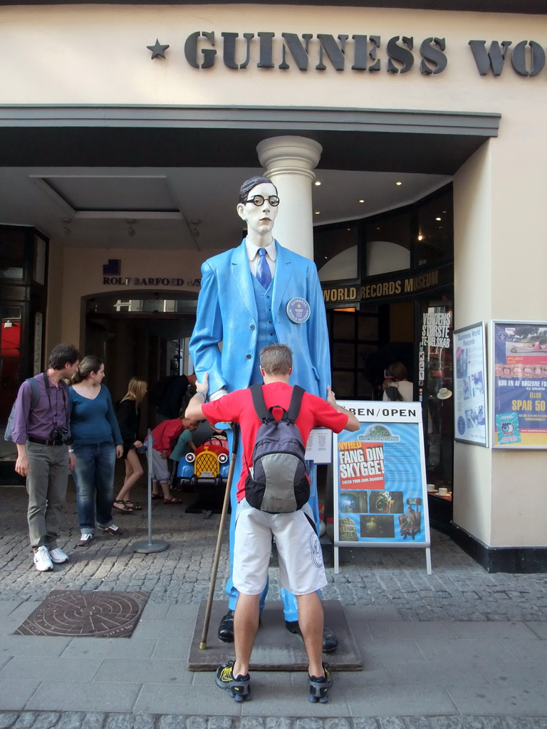 Statue in front of the Guinness World Records Museum at the Østergade street