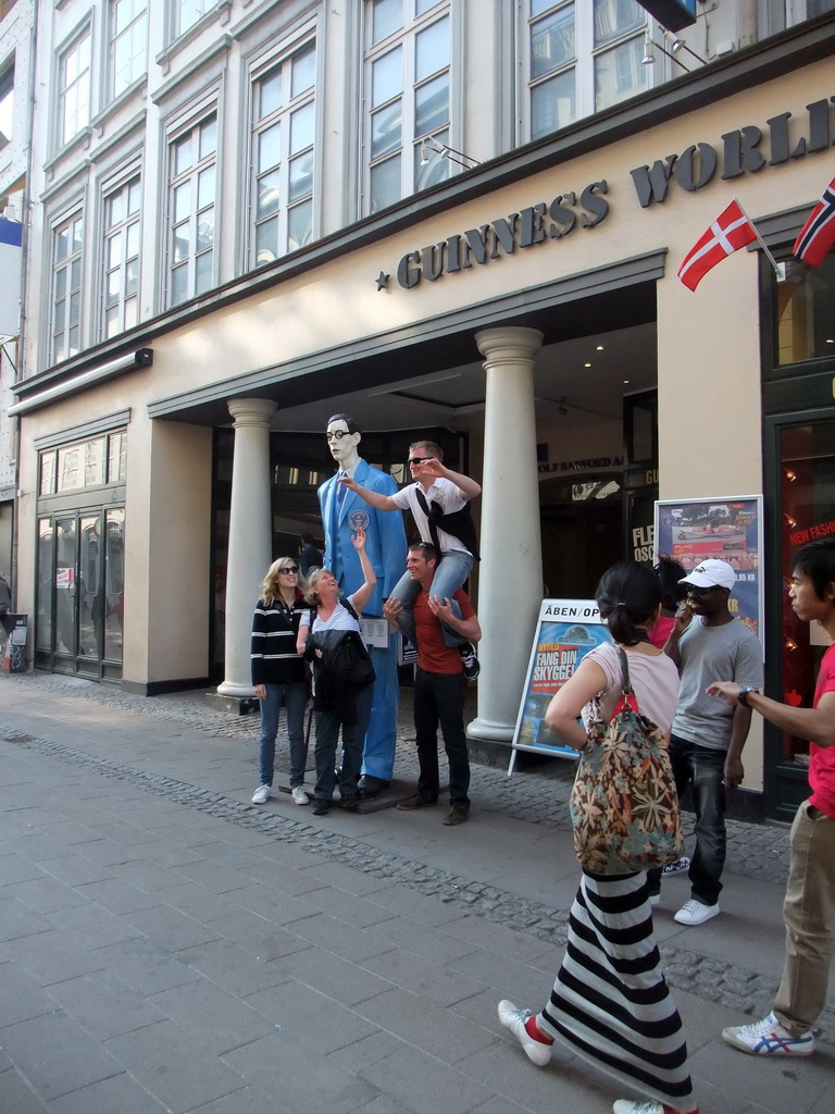 Statue in front of the Guinness World Records Museum at the Østergade street