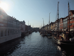 The Nyhavn harbour, viewed from the Nyhavnsbroen bridge