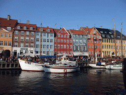 Boats, houses and restaurants at the north side of the Nyhavn harbour