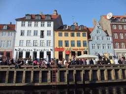 Houses and restaurants at the north side of the Nyhavn harbour, viewed from the DFDS Canal Tours boat