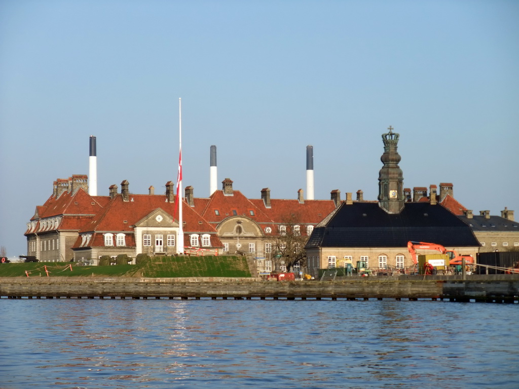 The Central Guard building at the Old Naval Yard at Nyholm island, viewed from the DFDS Canal Tours boat