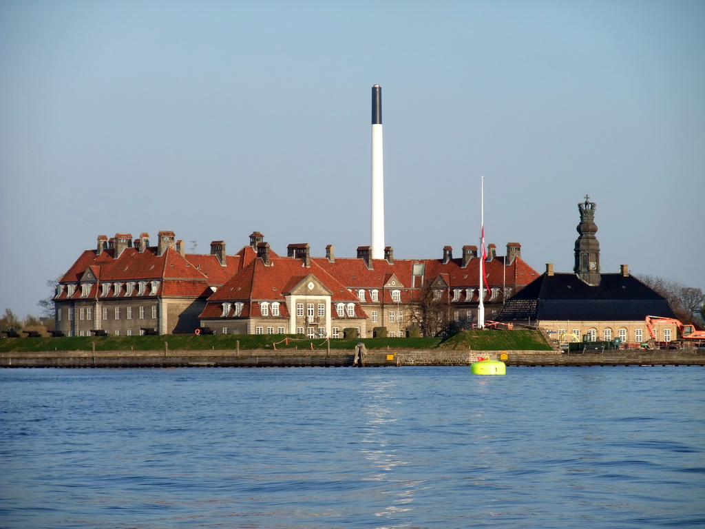 The Central Guard building at the Old Naval Yard at Nyholm island, viewed from the DFDS Canal Tours boat