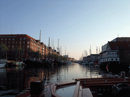 Boats and houses at the Christianshavn Canal, viewed from the DFDS Canal Tours boat