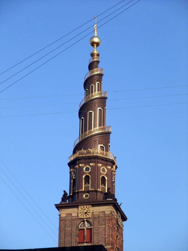 The tower of the Church of Our Saviour, viewed from the DFDS Canal Tours boat