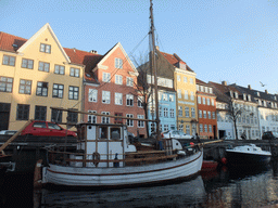 Boats and houses at the Christianshavn Canal, viewed from the DFDS Canal Tours boat