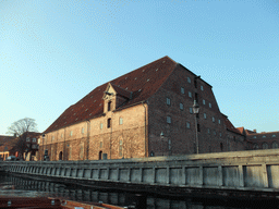 Christians Brygge quay with Christian IV`s Brewhouse, viewed from the DFDS Canal Tours boat