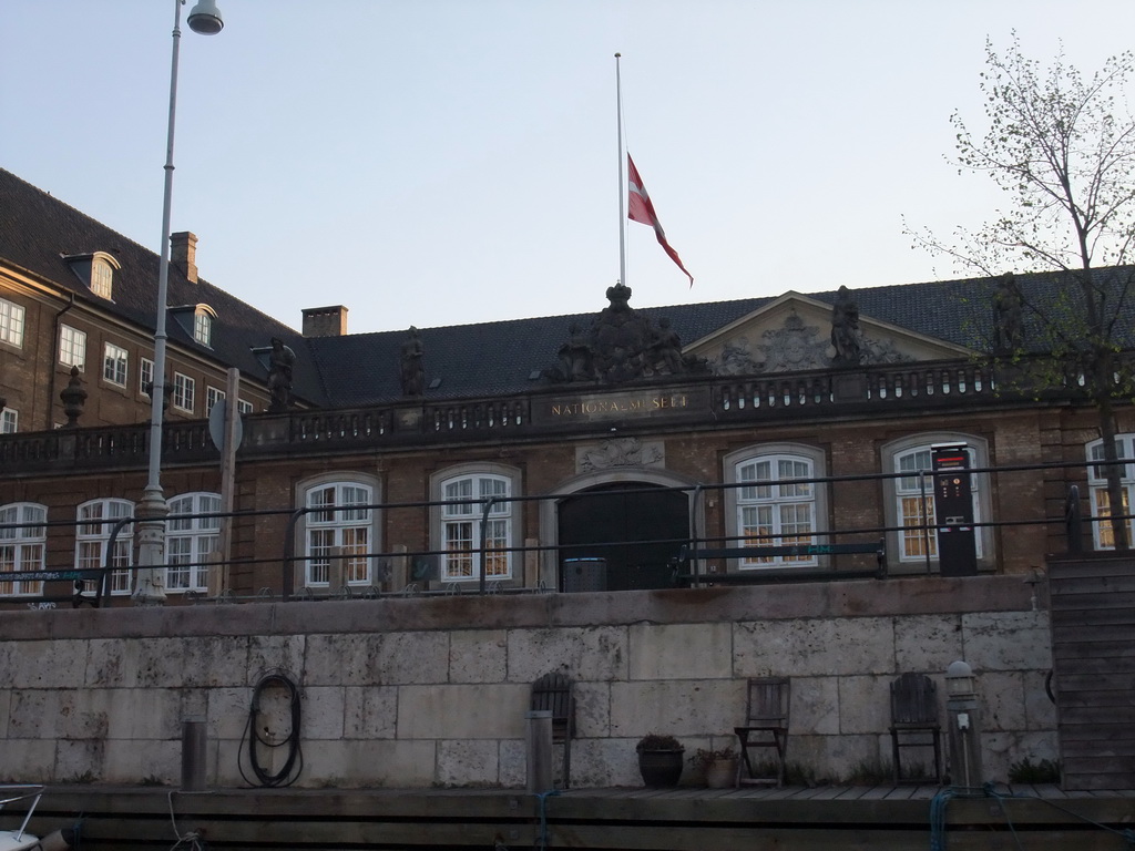 The front of the Nationalmuseet museum, viewed from the DFDS Canal Tours boat