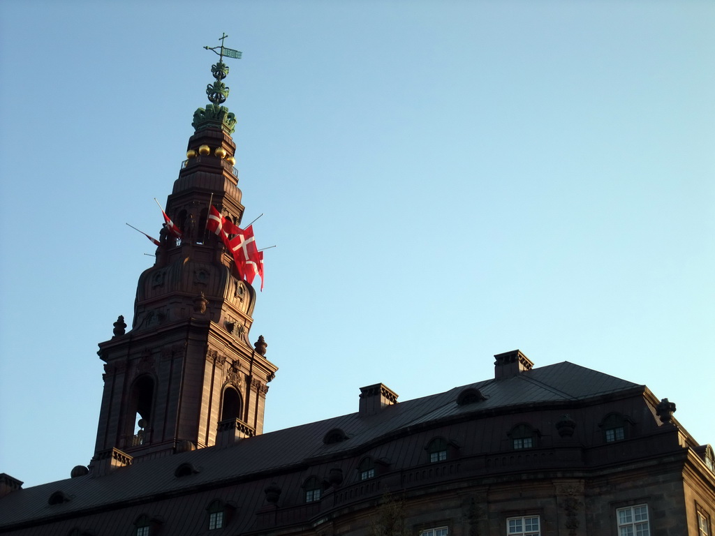 Christiansborg Palace Tower, viewed from the DFDS Canal Tours boat
