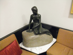 Copy of the statue `The Little Mermaid` in the lobby of Absalon City Hotel Copenhagen