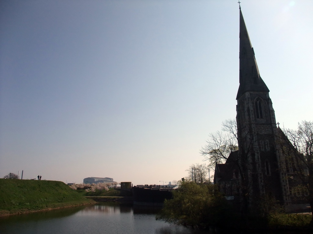 St. Alban`s Church and the southeast side of the Kastellet park