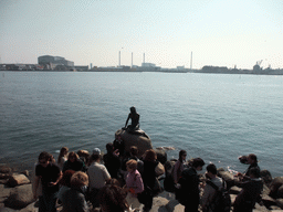 Statue `The Little Mermaid` at the Langelinie pier