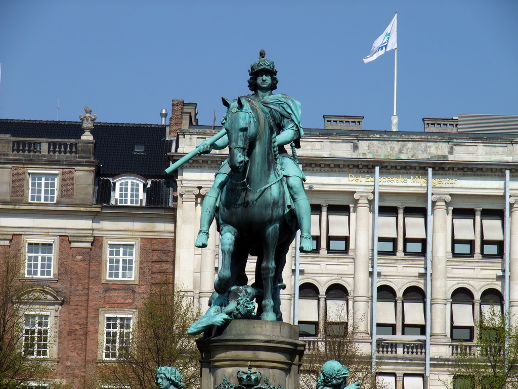 The equestrian statue of Christian V at Kongens Nytorv square