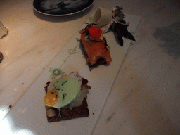 Smørrebrød at the Royal Café at Amagertorv square