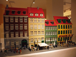 Nyhavn houses made out of LEGO bricks in the LEGO store at Vimmelskaftet street