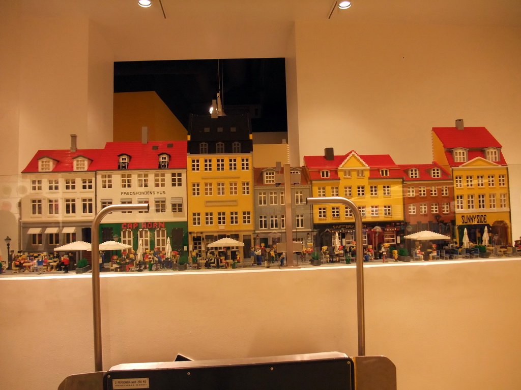 Nyhavn houses made out of LEGO bricks in the LEGO store at Vimmelskaftet street