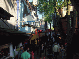 Street with small attractions and shops at the Tivoli Gardens