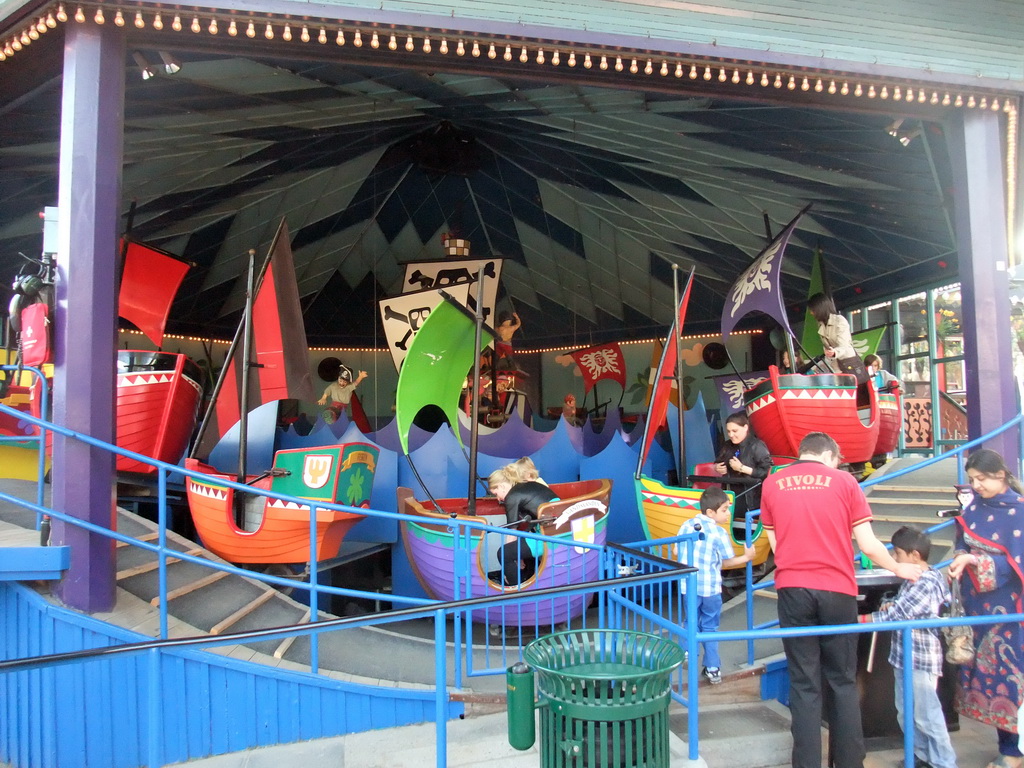 The attraction `The Galley Ships` at the Tivoli Gardens