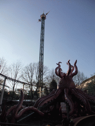 The attractions `Nautilus` and `The Star Flyer` at the Tivoli Gardens