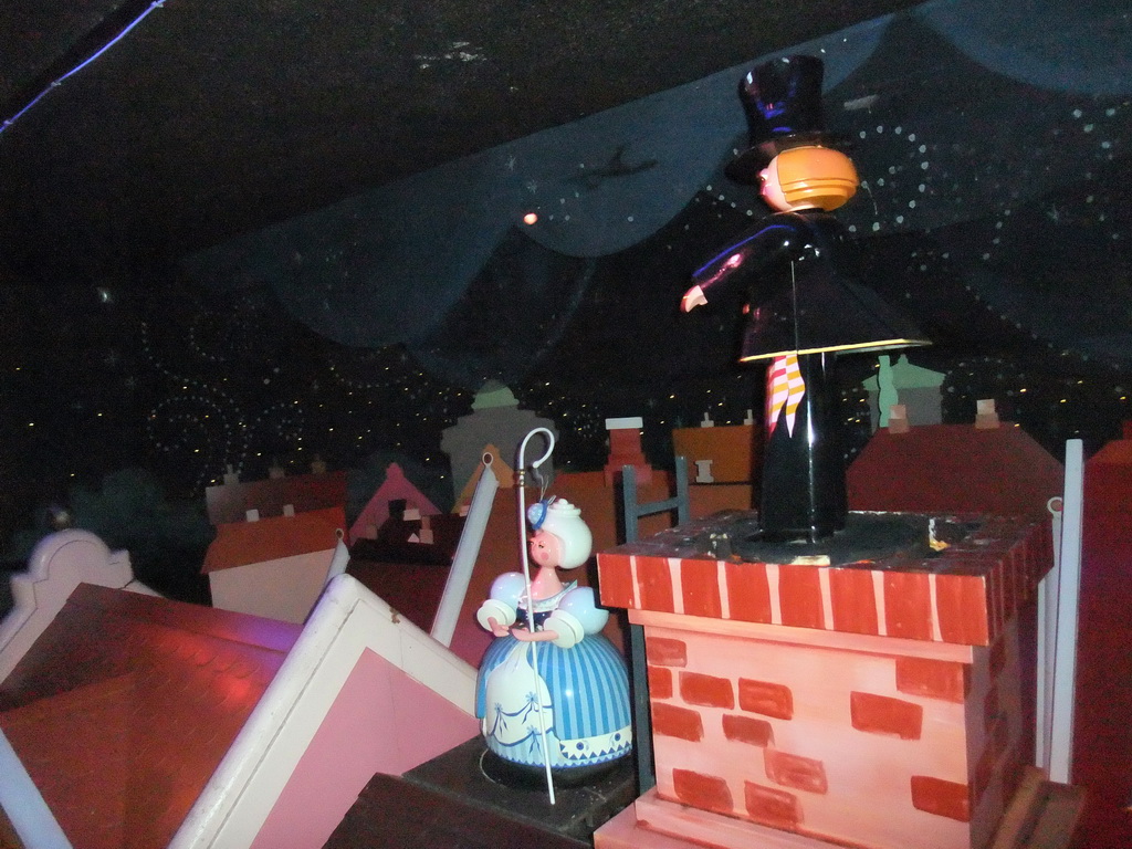 Inside the attraction `The Flying Trunk` at the Tivoli Gardens