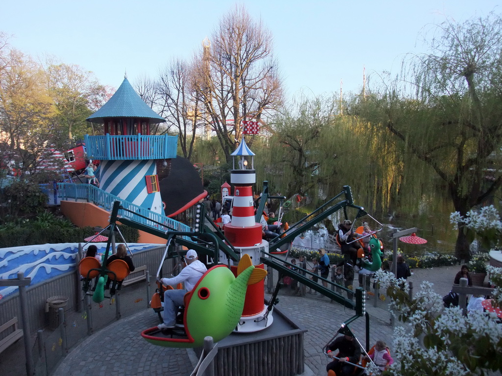 The attractions `Petzi`s World` and `The Light House` at the Tivoli Gardens