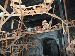 Inside the attraction `The Mine` at the Tivoli Gardens