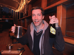 Tim with Tivoli Classic beer at the `Pirateriet` restaurant at the Tivoli Gardens