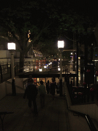 South entrance street at the Tivoli Gardens, by night