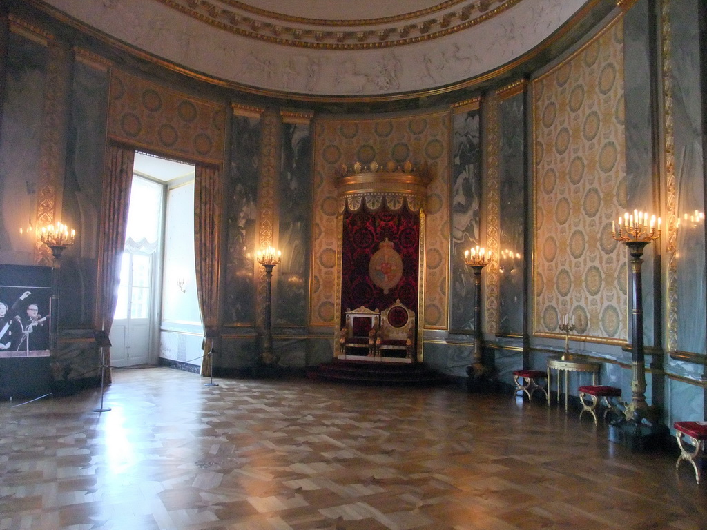 The Throne Room (Tronsal) at the Royal Reception Rooms of Christiansborg Palace