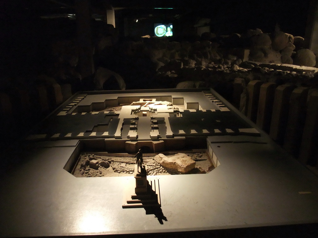 Scale model of the ruins, at the Castle Ruins under Christiansborg Palace