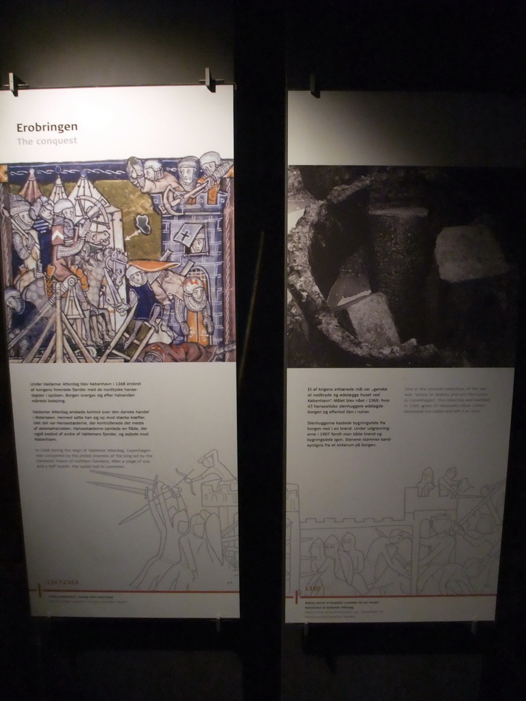 Explanation on the conquest of Bishop Absalon`s Castle, at the Castle Ruins under Christiansborg Palace
