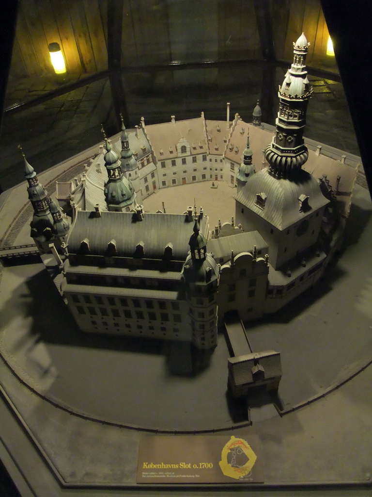 Scale model of Copenhagen Castle, at the Castle Ruins under Christiansborg Palace