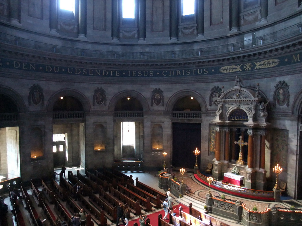 The nave and altar of Frederik`s Church, viewed from the upper floor
