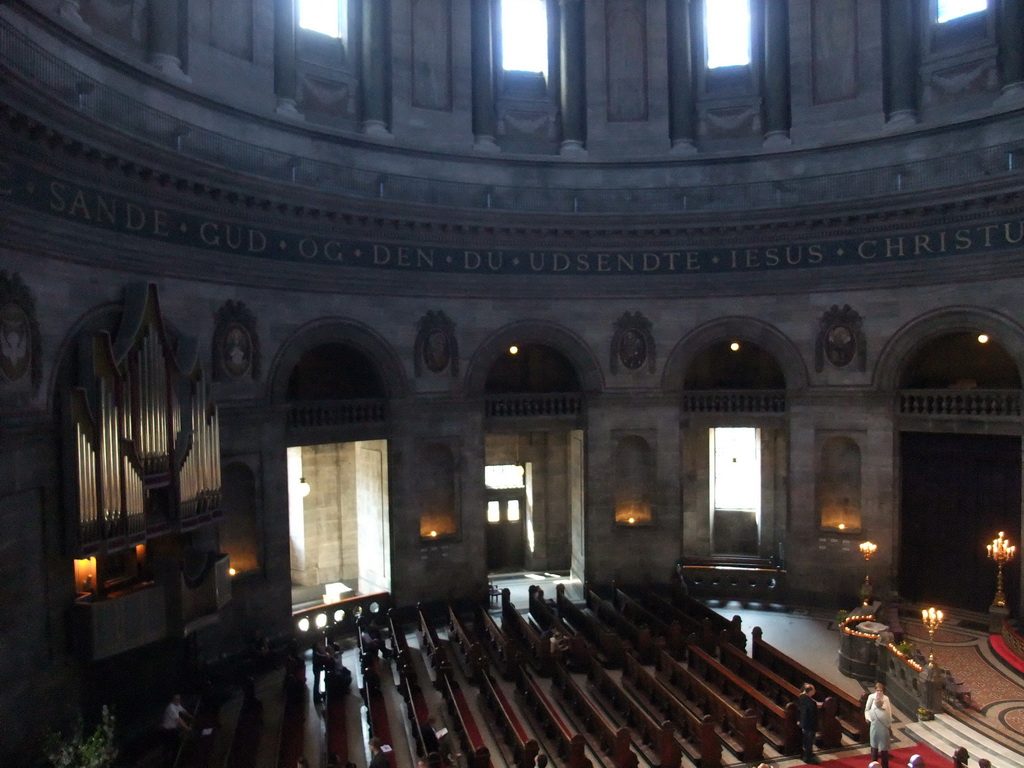 The nave and new organ of Frederik`s Church, viewed from the upper floor