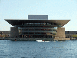 The Copenhagen Opera House, viewed from the Amaliehaven garden of the Amalienborg Palace