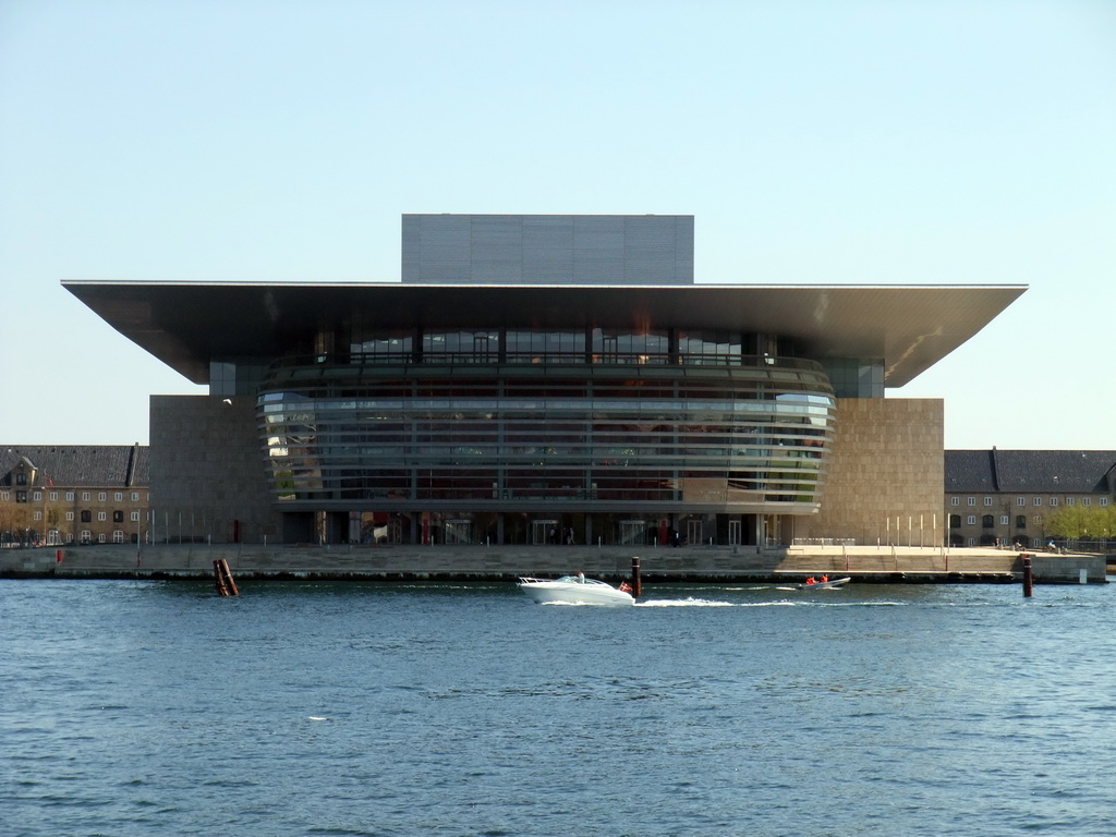 The Copenhagen Opera House, viewed from the Amaliehaven garden of the Amalienborg Palace