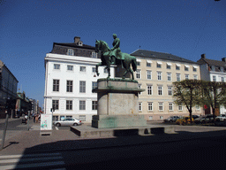 St. Ann`s Square with an equestrian statue of King Christian X