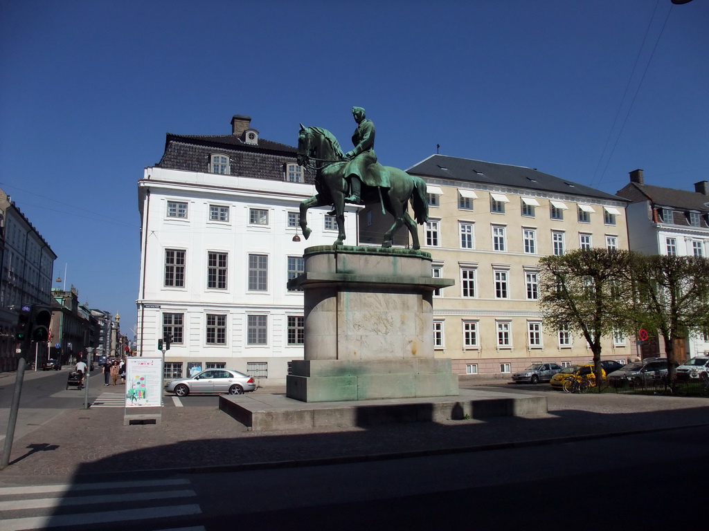 St. Ann`s Square with an equestrian statue of King Christian X