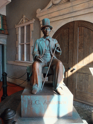 Statue of Hans Christian Andersen in the H.C. Andersen Eventyrhuset museum