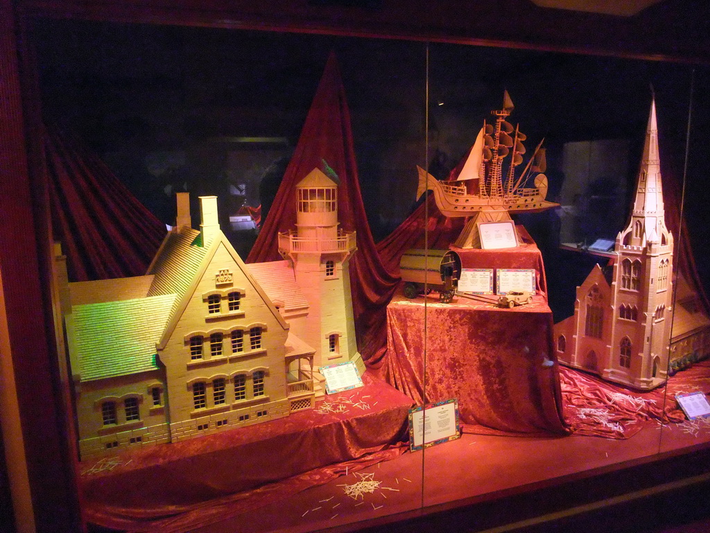 Scale models built from matchsticks, in the Ripley`s Believe It or Not! Museum